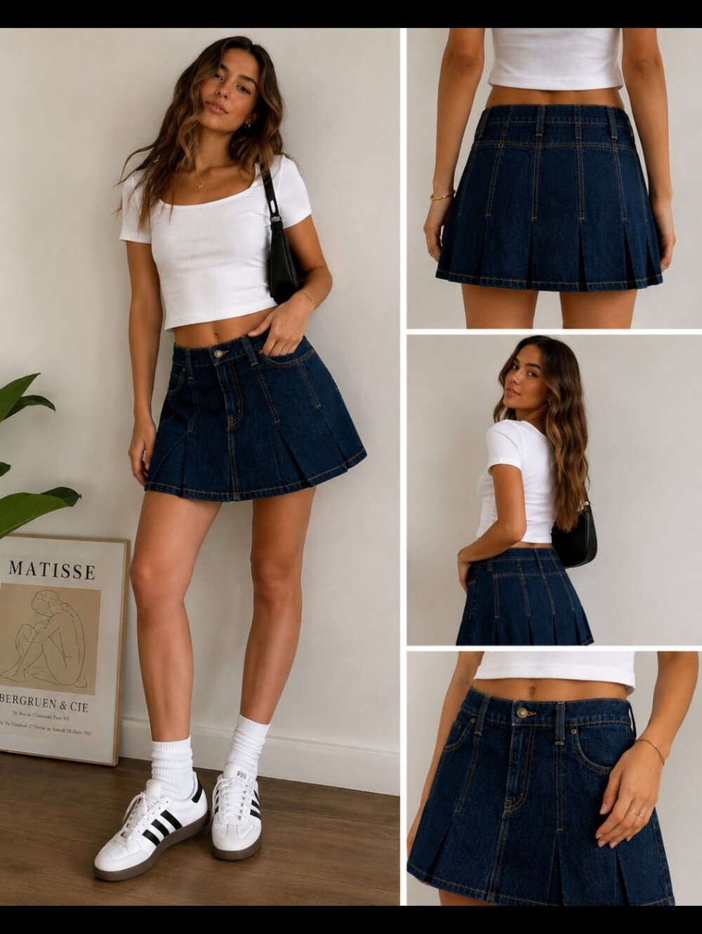 Brand new with tags Levi’s pleated denim mini skirt in a versatile dark wash 27
